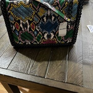 Multicolor Chain-Trimmed Women's Bag